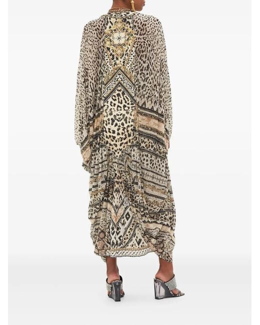Camilla Natural Mosaic-Panel Layer Jacket