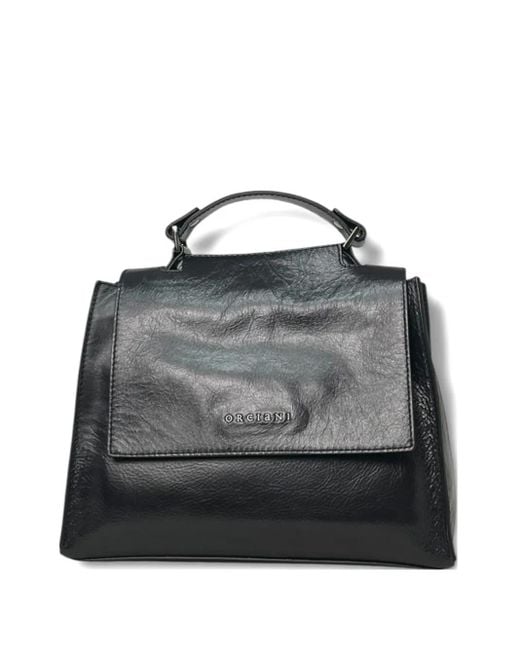 Orciani Black Small Sveva Gotham Shoulder Bag