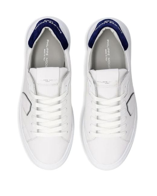 Philippe Model White Temple Low Sneakers for men