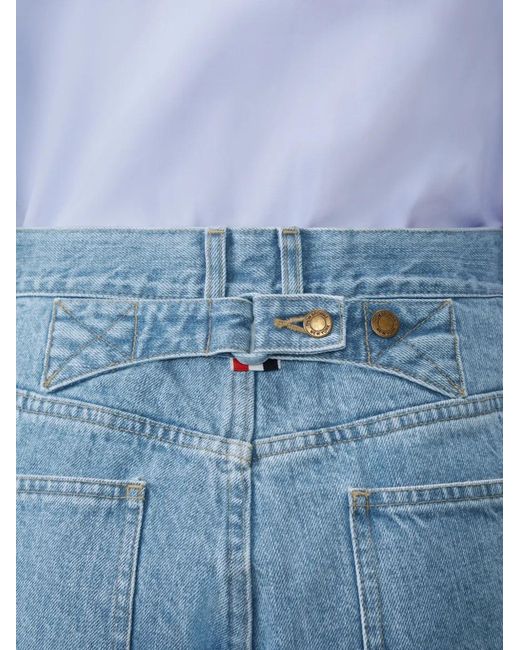 Thom Browne Blue Turn-Up Jeans