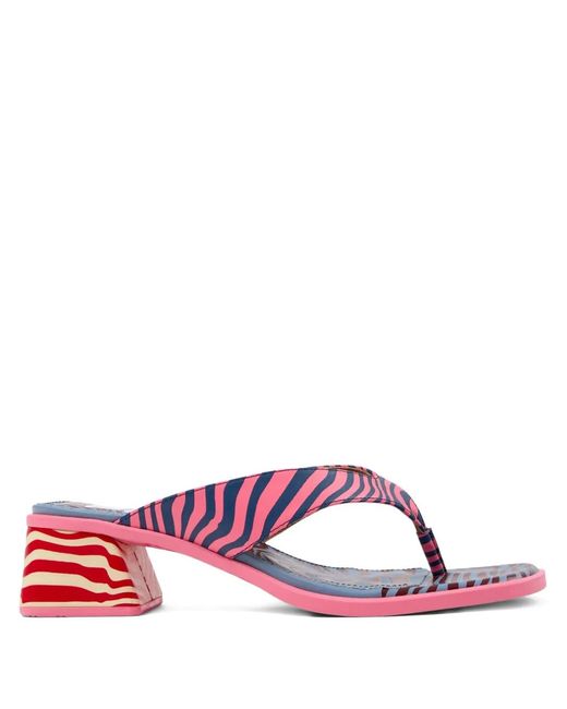 Camper Pink Kora Striped Sandals