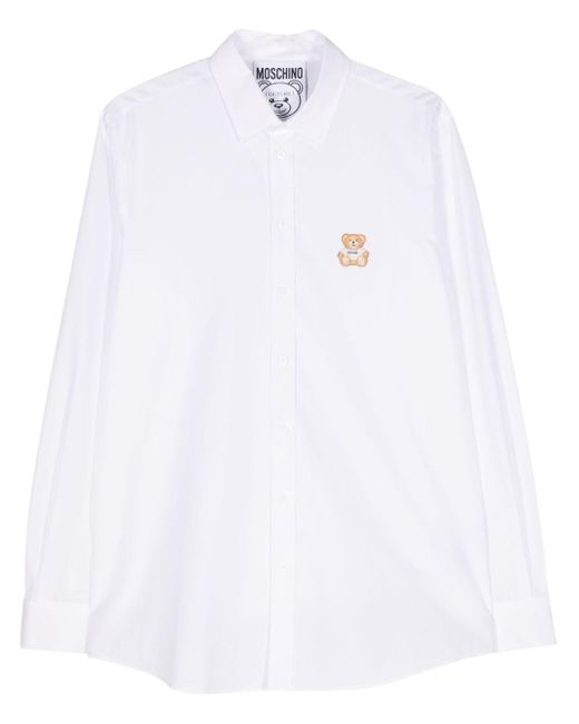 Moschino White Teddy Bear-motif Shirt for men