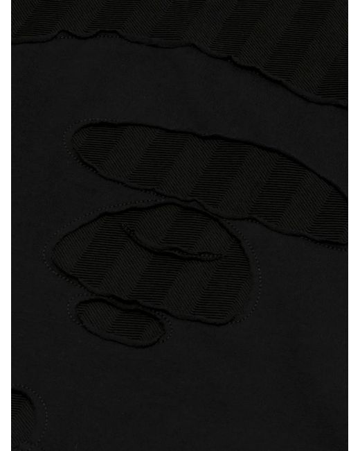 Aape By A Bathing Ape Black Moonface Logo-Patch Panelled Tank Top for men