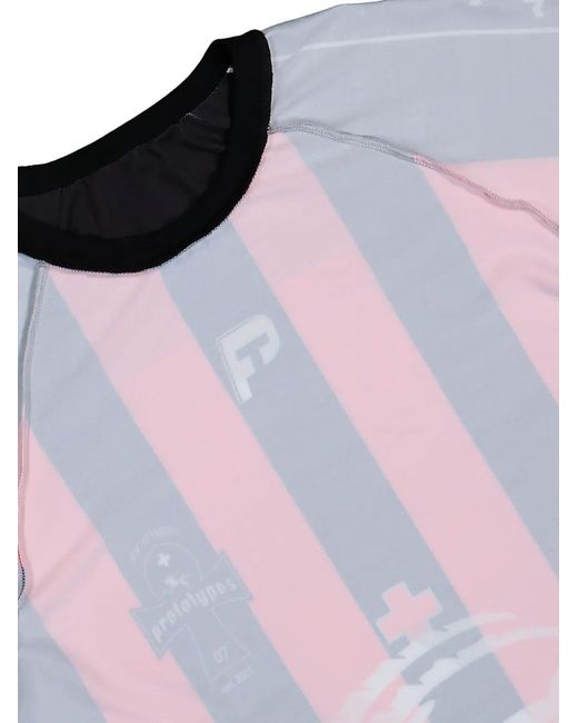 PROTOTYPES Pink Striped-Pattern Sweatshirt for men