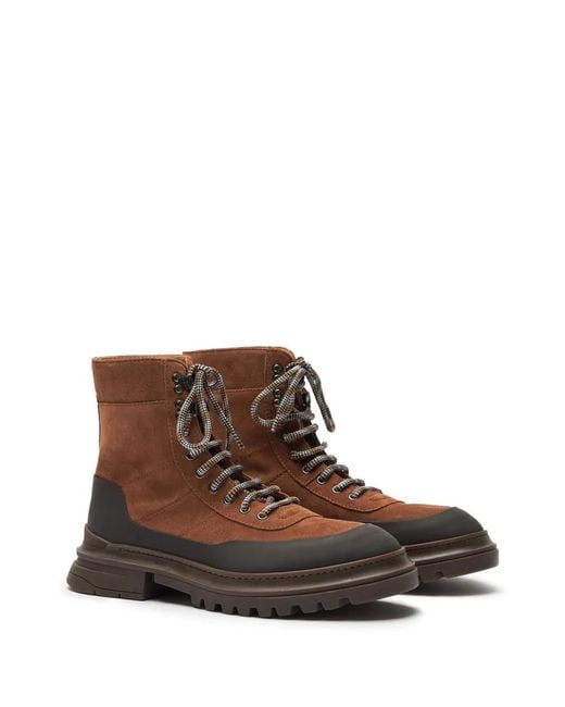 Scarosso Brown Leather Boots for men