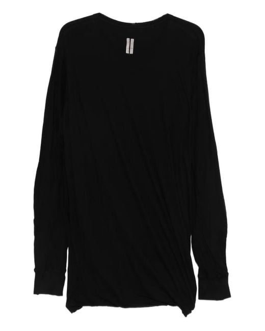 Rick Owens Black Jumbo Double Long-Sleeved T-Shirt for men
