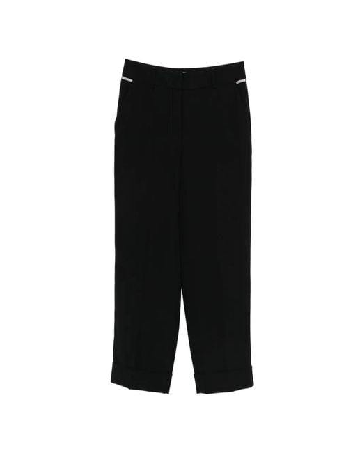 Peserico Black Cuff Trousers