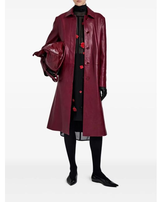 Proenza Schouler Red Leather Coat