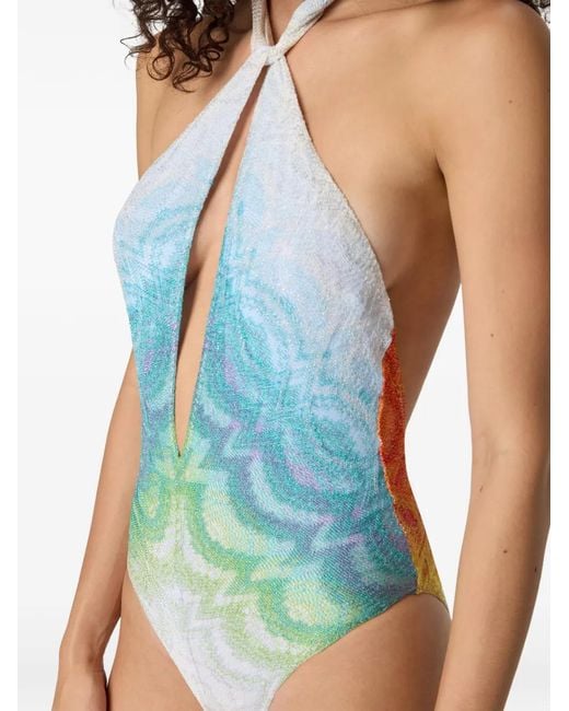 Missoni Blue One-Piece Swimsuit