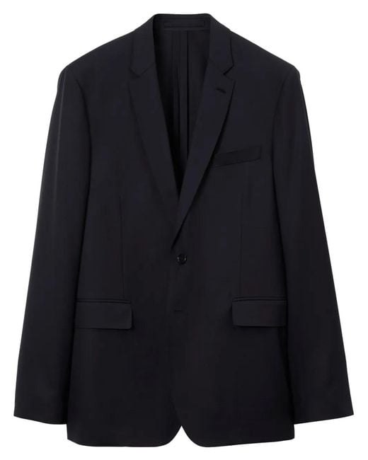 Burberry Black Notched-Collar Single-Breasted Blazer for men