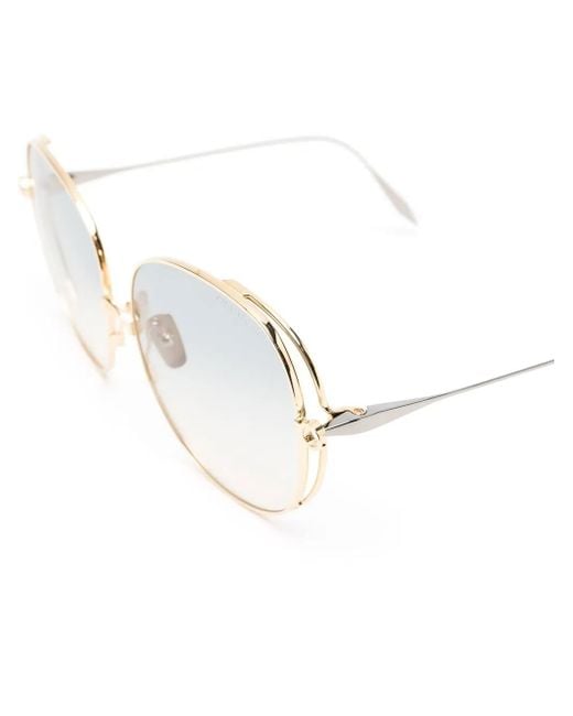 Dita Eyewear White Oversize Rounded Sunglasses