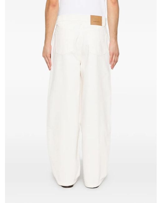 AMI White Balloon-Fit Jeans for men