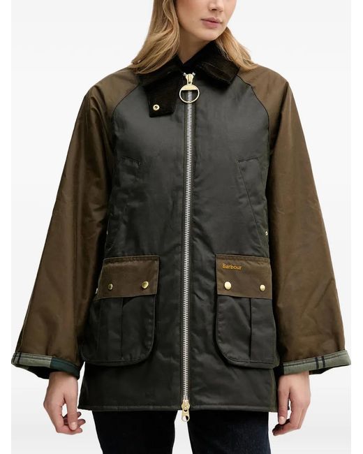 Barbour Black Kettlewell Corduroy Panel Jacket