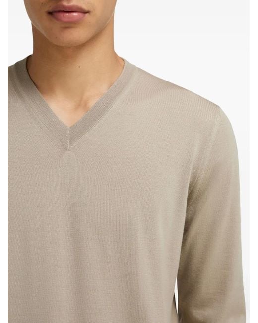 Ferragamo Natural V-Neck Sweater for men