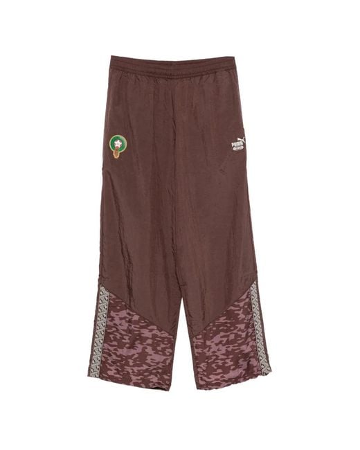 PUMA Brown King Logo-Print Track Pants for men