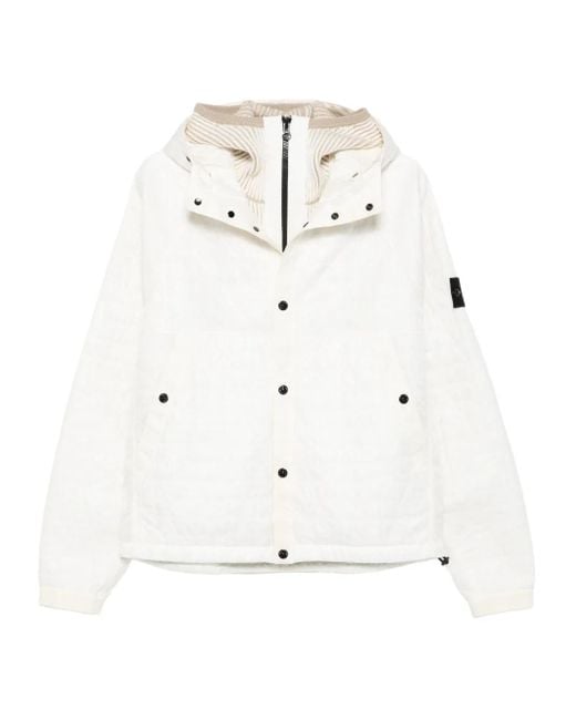 メンズ Stone Island Crinkle Reps ジャケット White