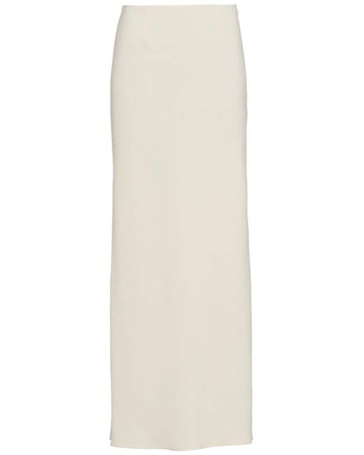 Prada White Sablé Maxi Skirt