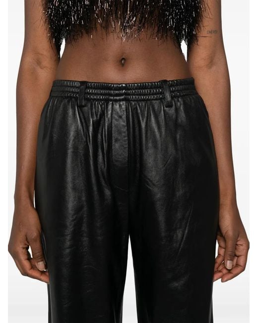 MEDEA Gray Sheepskin Trousers
