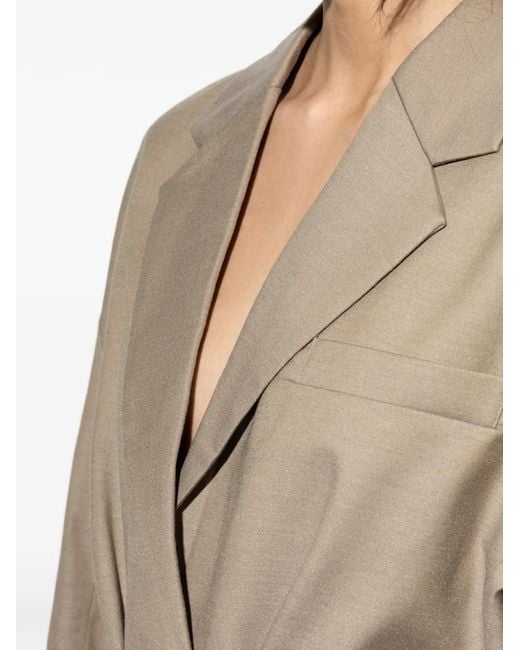 Gestuz Natural Belted Single-Breasted Blazer