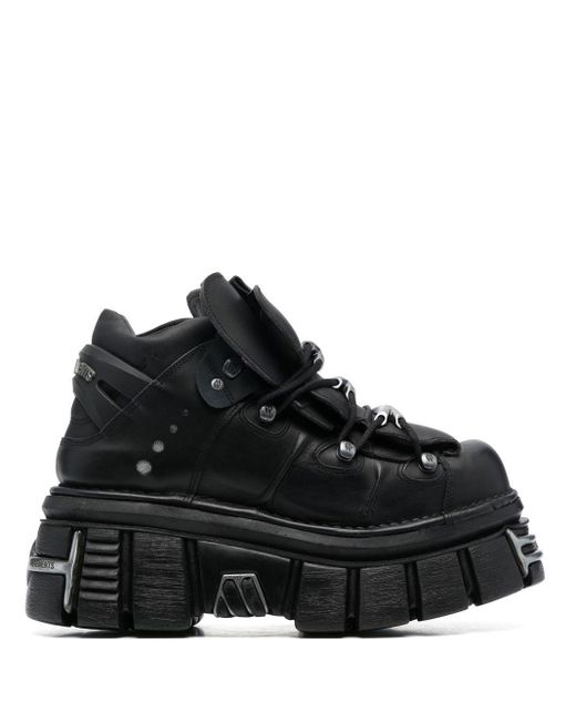 Vetements Black 80mm Chunky Lace-up Boots for men