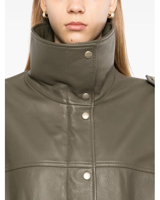 Halfboy Green Buttoned Leather Jacket