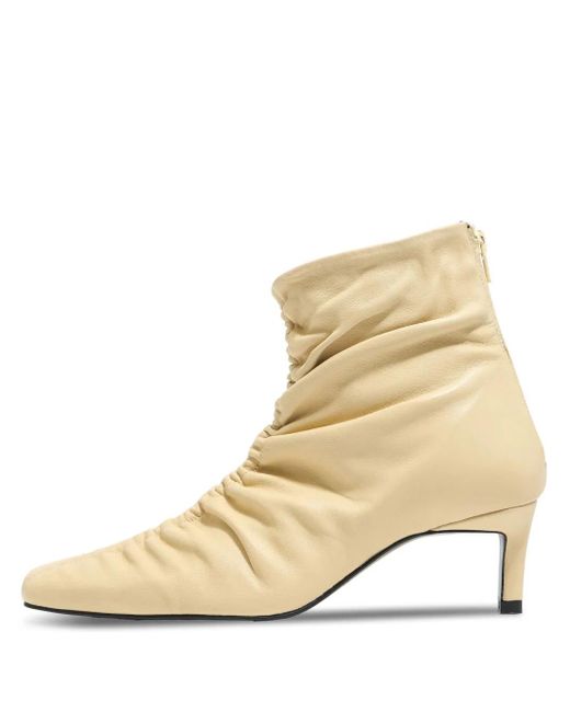 Bimba Y Lola Natural 60Mm Leather Ankle Boots