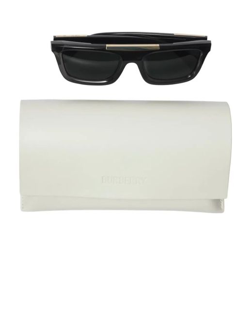 Burberry Gray Rectangle-Frame Sunglasses for men