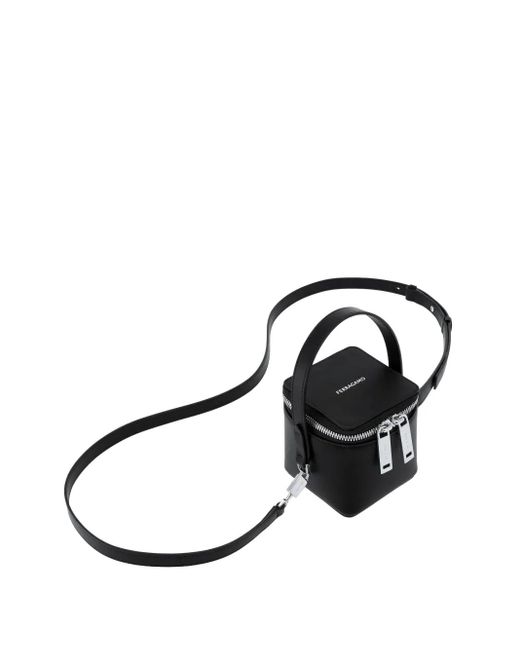Ferragamo Black Micro Leather Mini Bag