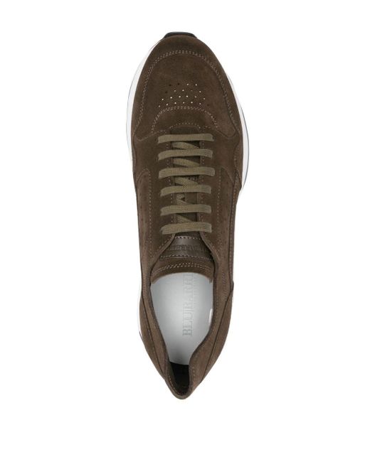 Barrett Brown Perforated Suede Sneakers for men
