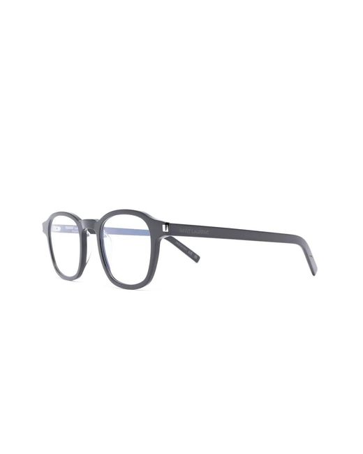 Saint Laurent Blue Limo Square-Frame Glasses for men