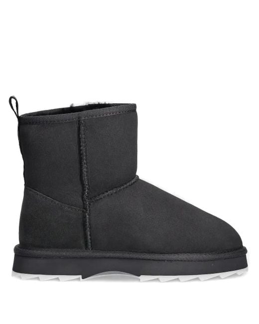 EMU Black Flat Ankle Boots
