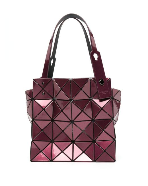 Bao Bao Issey Miyake Carat Shopper Met Geometrische Vlakken in het Purple