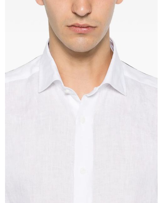 VELA SHOP White Long-Sleeve Shirt for men