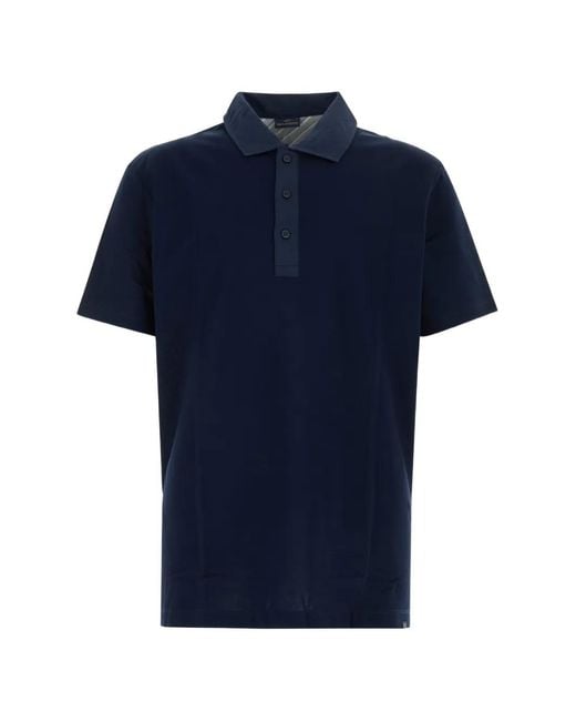 Paul & Shark Blue Buttoned Polo Shirt for men