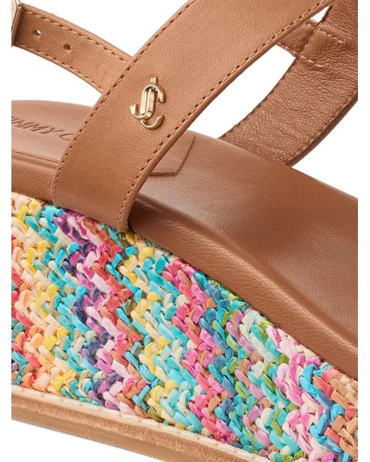 Jimmy Choo Brown 60Mm Theia Wedge Heeled Sandals