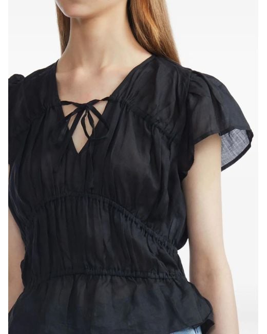 Top Con Punto Smock di Rag & Bone in Black