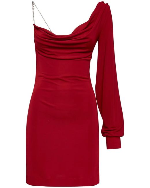 DSquared² Red One-Sleeve Mini Dress