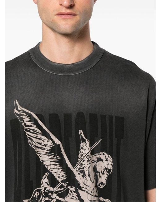 Represent Black Grey Spirits Mascot Cotton T-shirt - Men's - Cotton for men