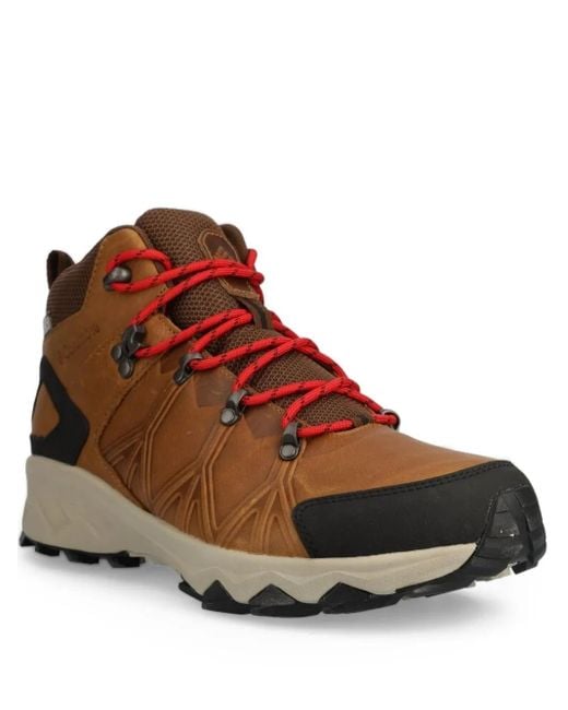 Columbia Brown Peakfreak Ii Mid Outdry Leather Lace-Up Boots for men