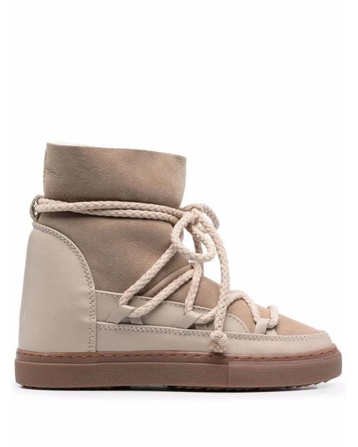 Inuikii Brown Lace-Up Shearling-Lined Boots