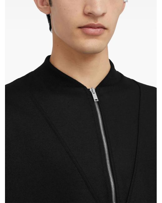 Jil Sander Black Zip-Up Sweatshirt for men