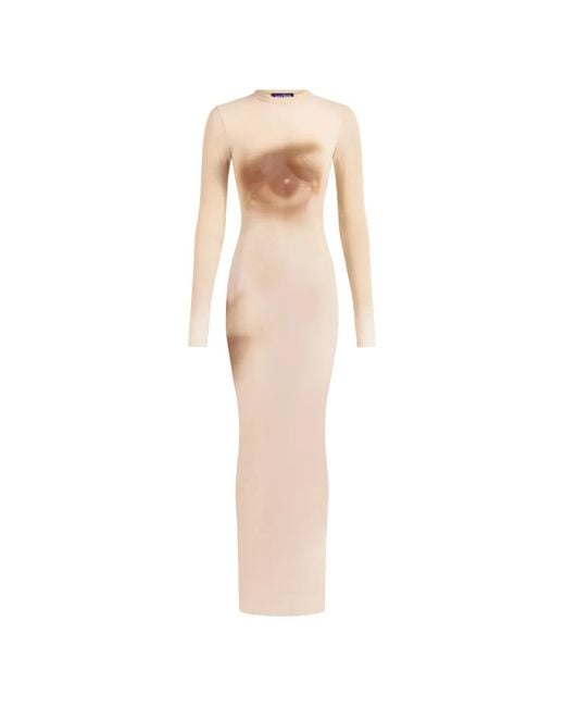 Jean Paul Gaultier White The Long Face Dress