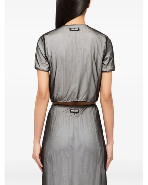 T-Shirt A Maniche Corte di MSGM in Gray