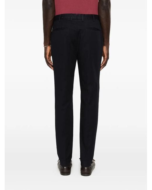 Incotex Black Belt-Loop Chinos for men