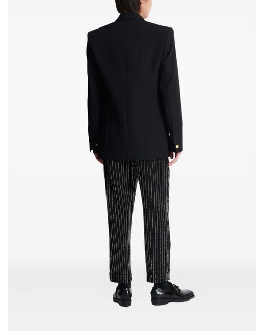 Balmain Black Single-Button Wool Jacket for men
