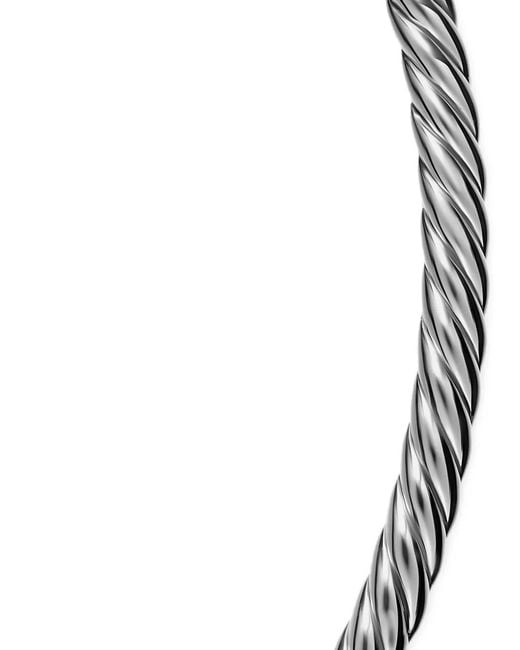 David Yurman White Sculpted Cable Flex Necklace