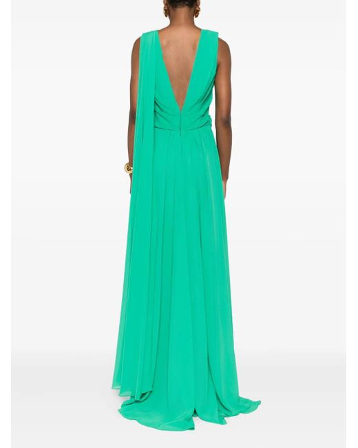 Abito Con Scollo Drappeggiato di Gemy Maalouf in Green