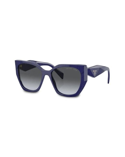 Prada Blue Logo Cat-Eye Frame Sunglasses