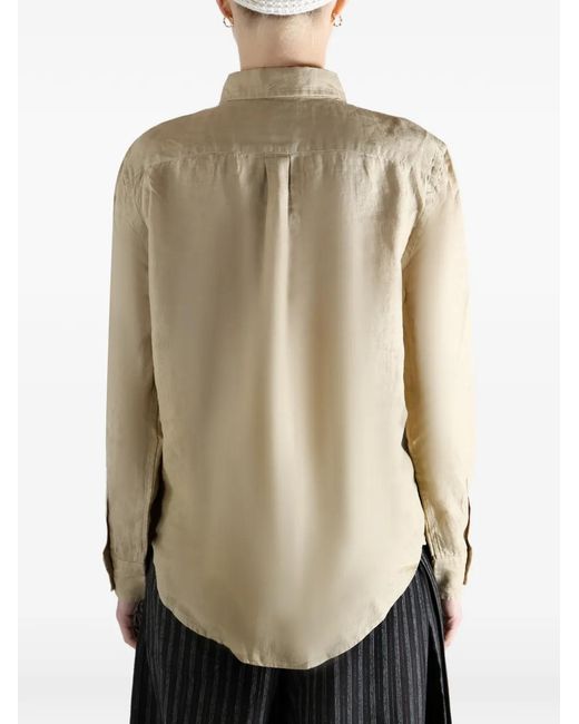 Long-sleeve linen shirt Polo Ralph Lauren de color Natural