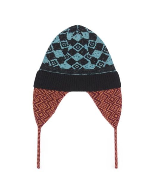 Dries Van Noten Black Jacquard Wool Hat for men